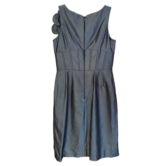 NUE by Shani Size 10 NWT Sleeveless Gunmetal Shaping Corset Midi Dress Flower - Picture 4 of 11